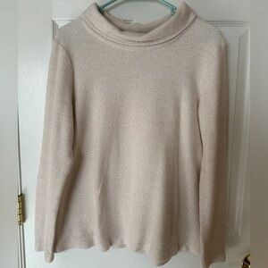 EUC J. Crew Factory cream mockneck sweater size M